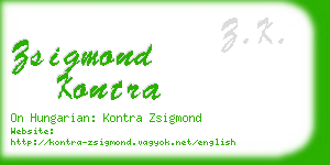 zsigmond kontra business card